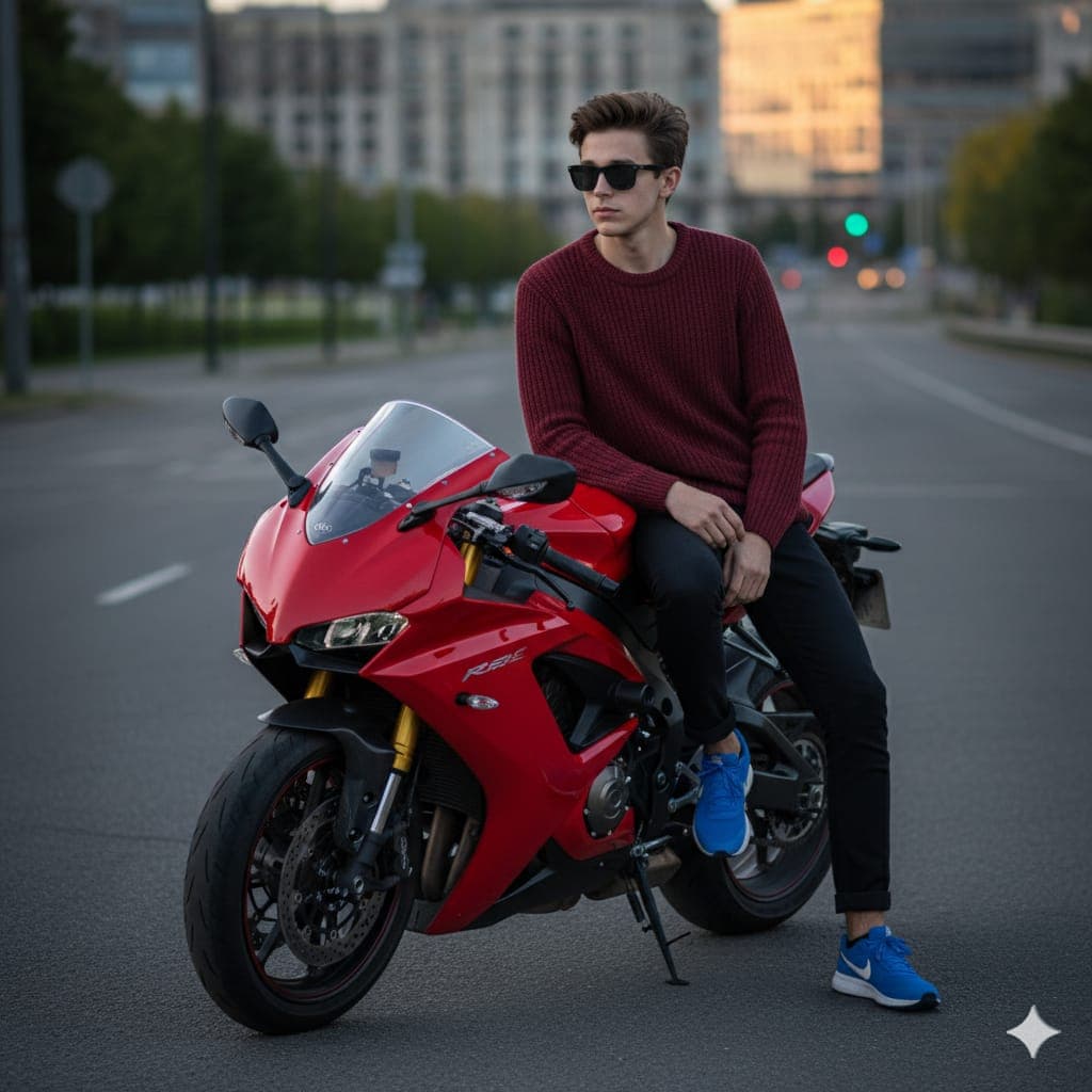 ai image for boys with bike