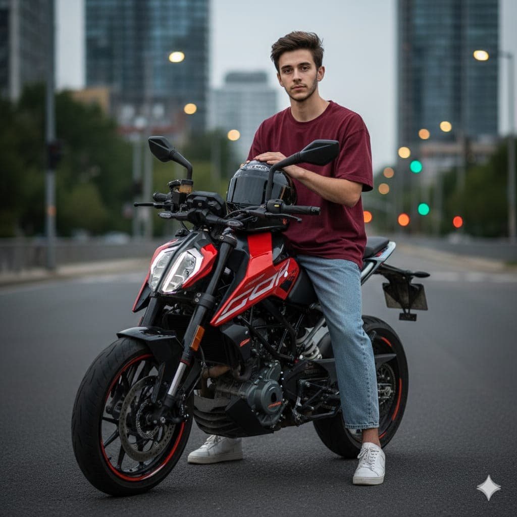 ai image for boys with bike