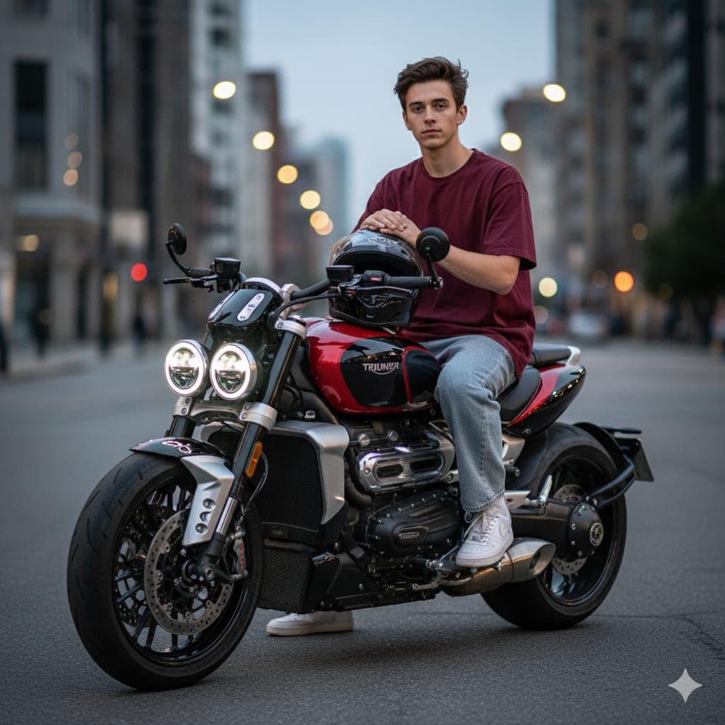 ai image for boys with bike