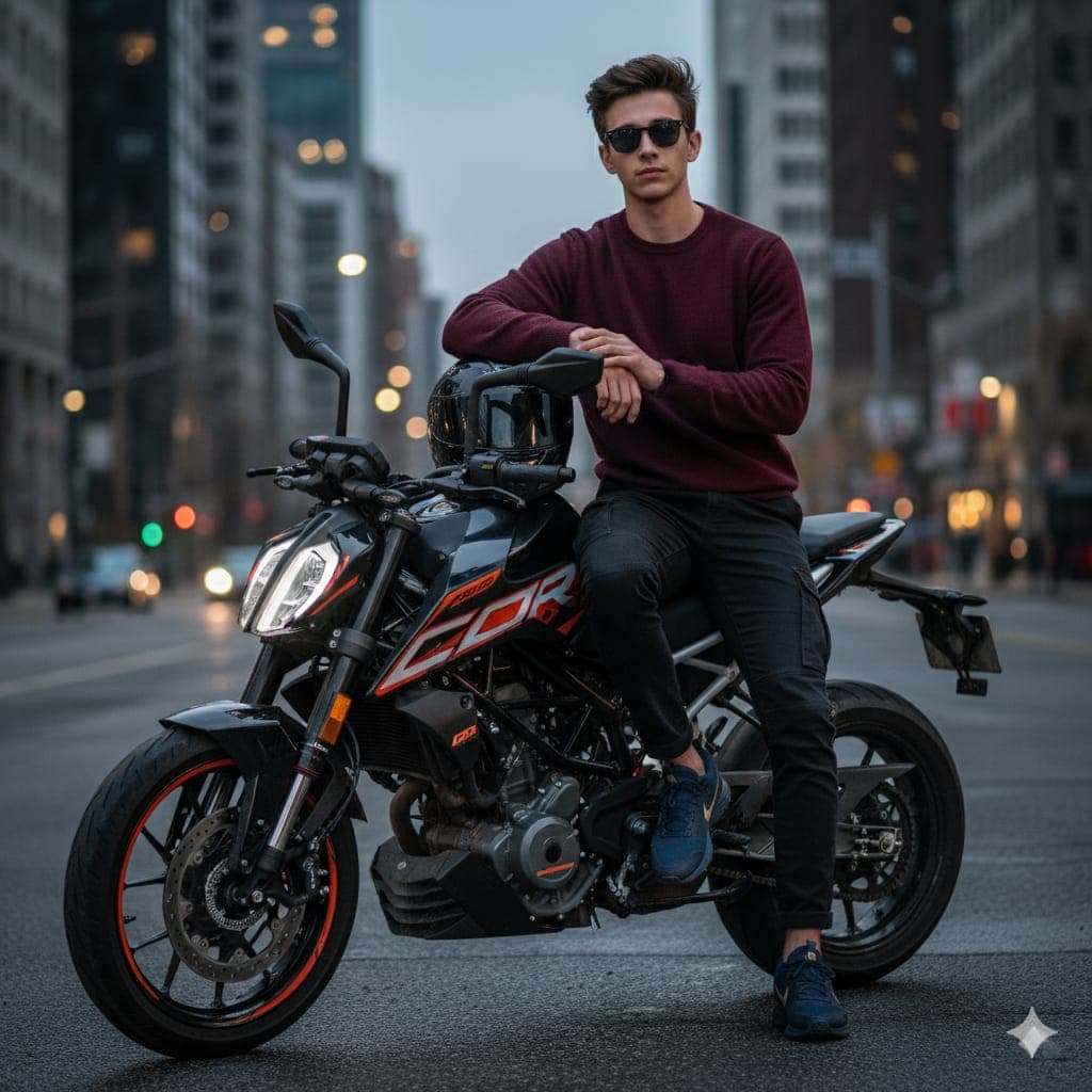 ai image for boys with bike