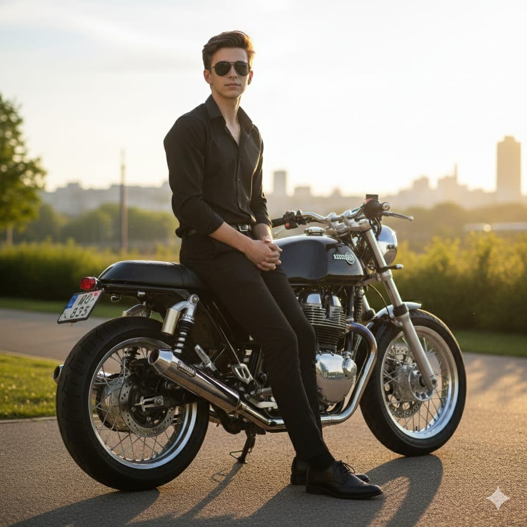 ai image for boys with bike