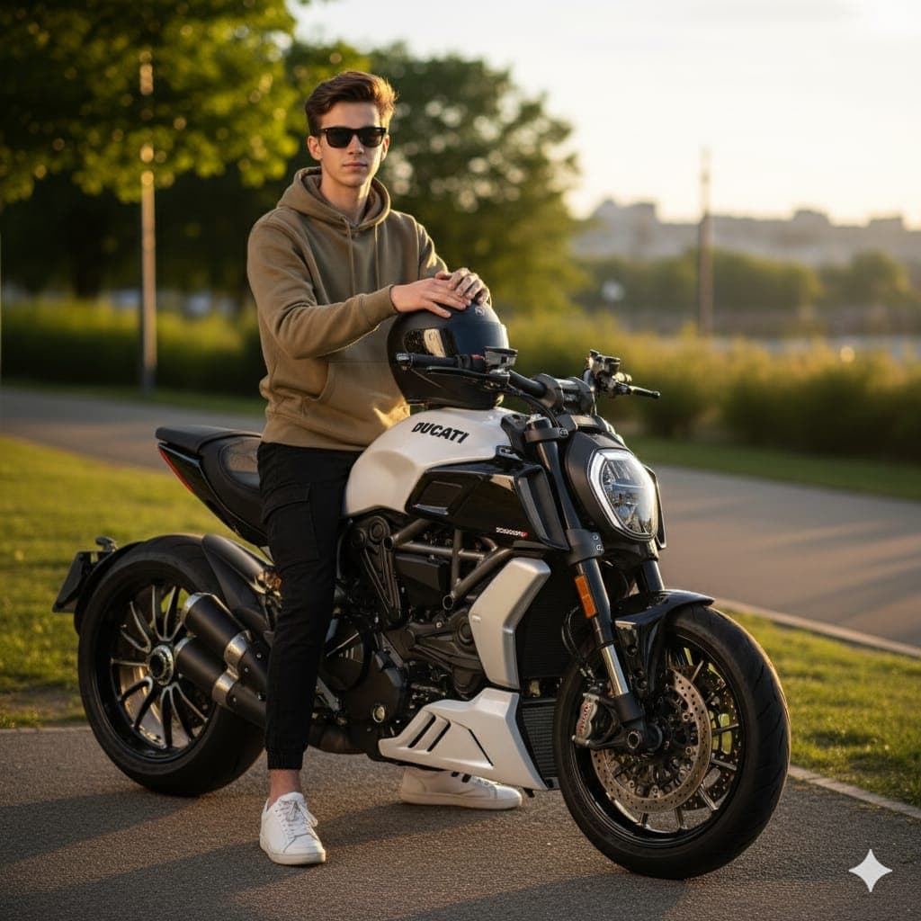 ai image for boys with bike