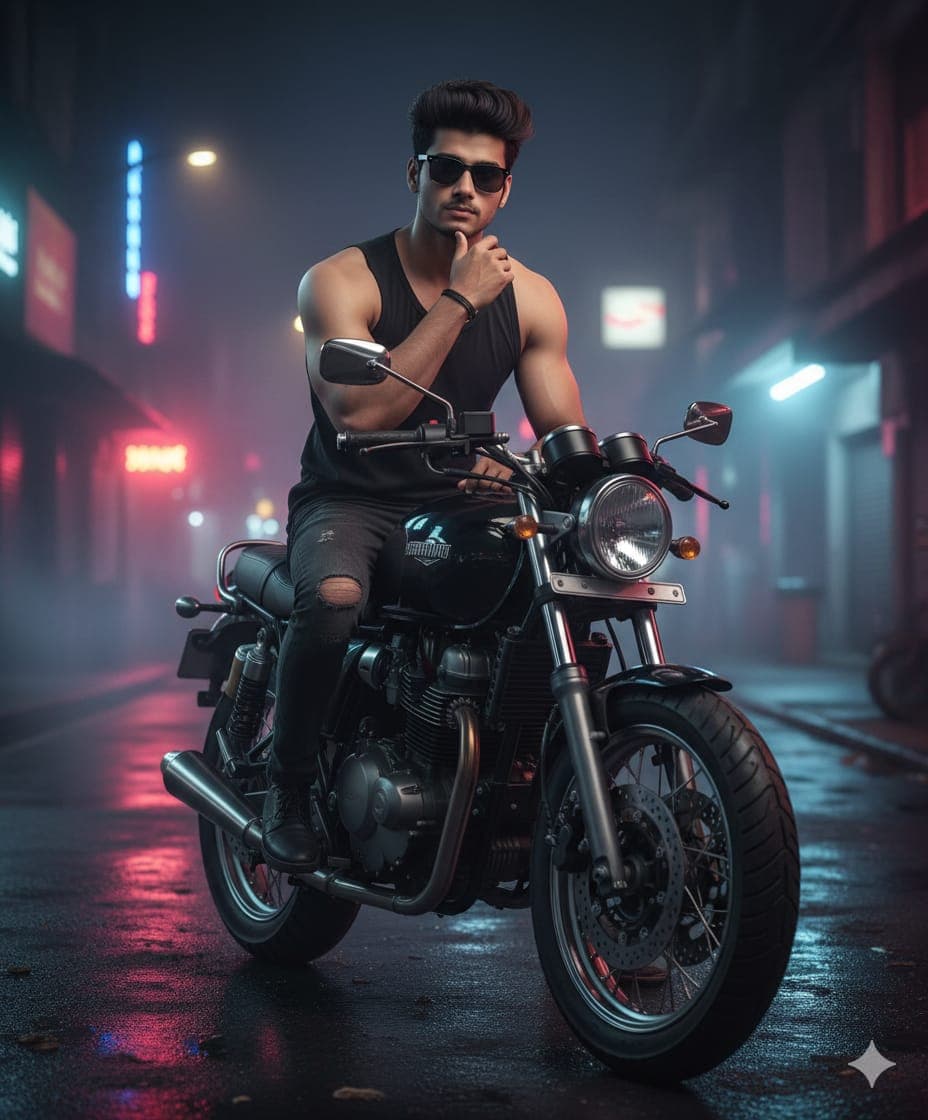 ai image for boys with bike
