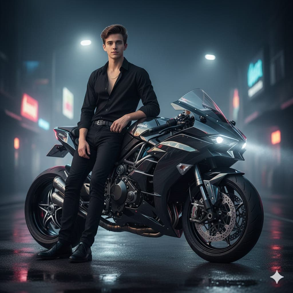 ai image for boys with bike