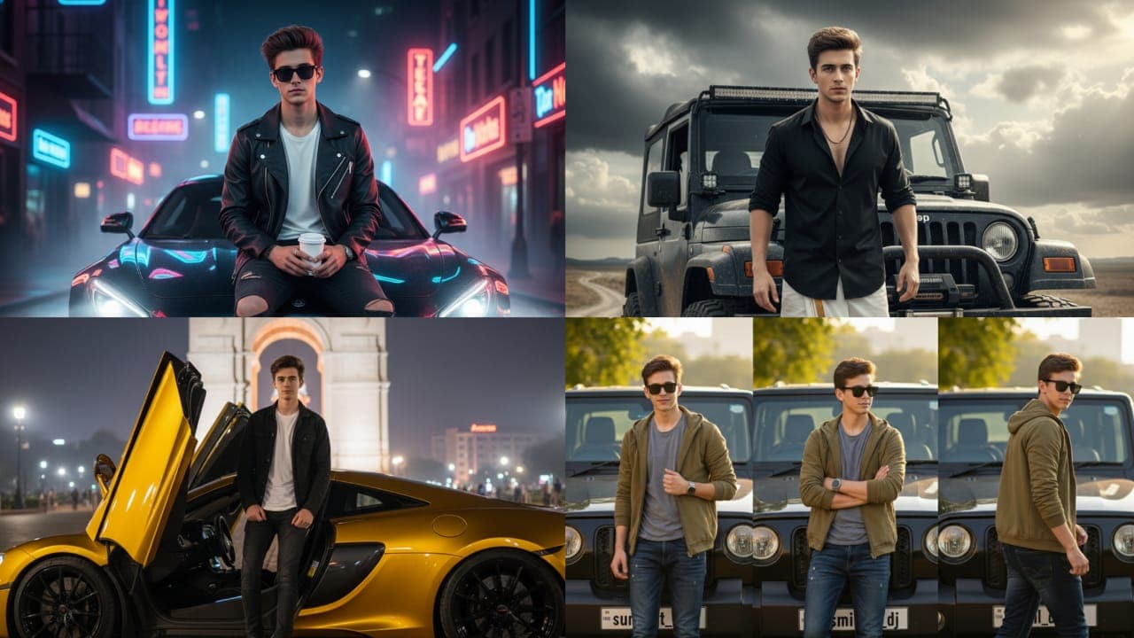 unique and stylish boys car ai image prompt