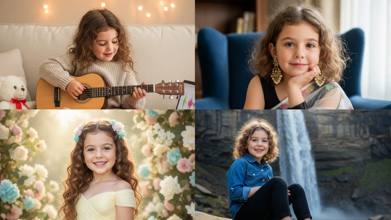 little Girls New and tranding ai image prompt