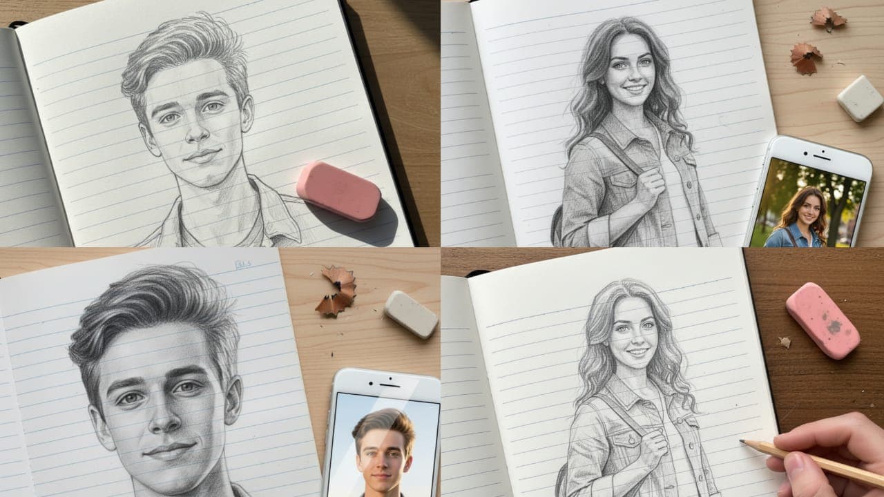 Generate Beautiful Pencil Portraits Using AI Technology